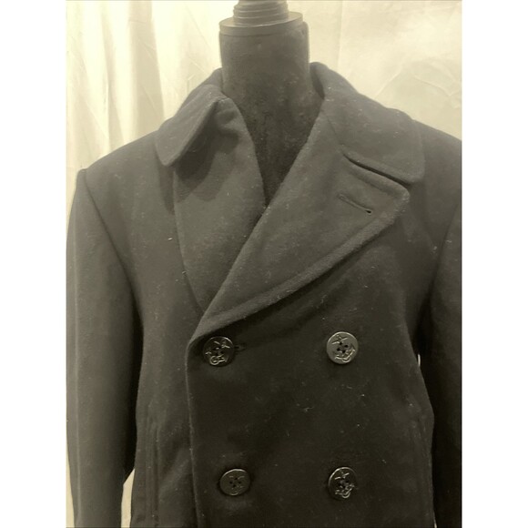 DSCP Jacket Mens 42S Quarterdeck Collection Pea Coat Wool Military US Navy Lined - Picture 2 of 10